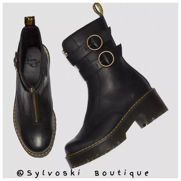 🖤DR MARTENS TAMELA BLACK WYOMING BOOTS NWT 🖤 - Picture 5 of 15